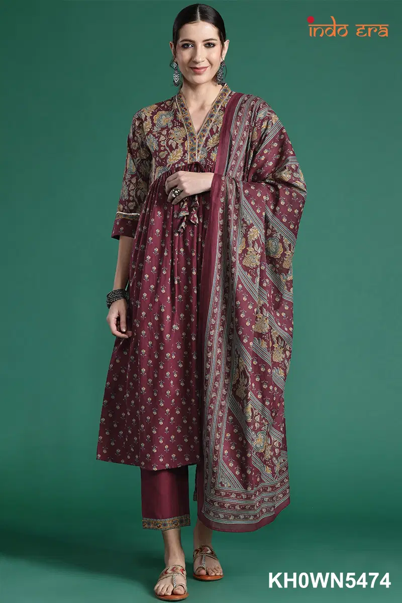 2471 Indo Era Daily Wear Printed Cotton Kurti With Bottom Dupatta Wholesale Market In Surat
